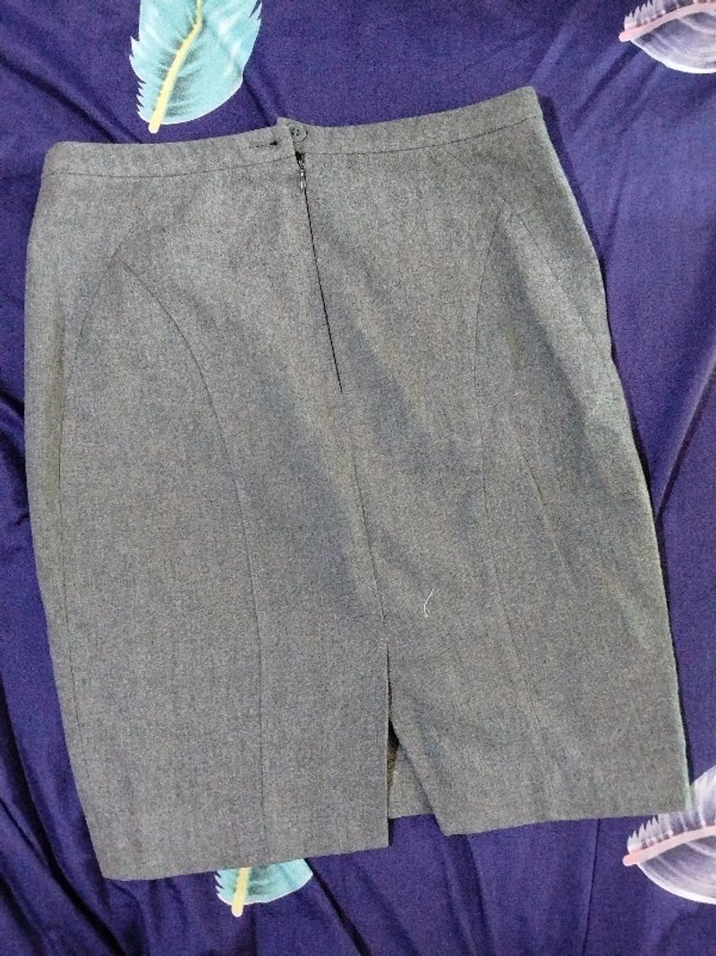 gap grey denim pencil skirt, foto 3