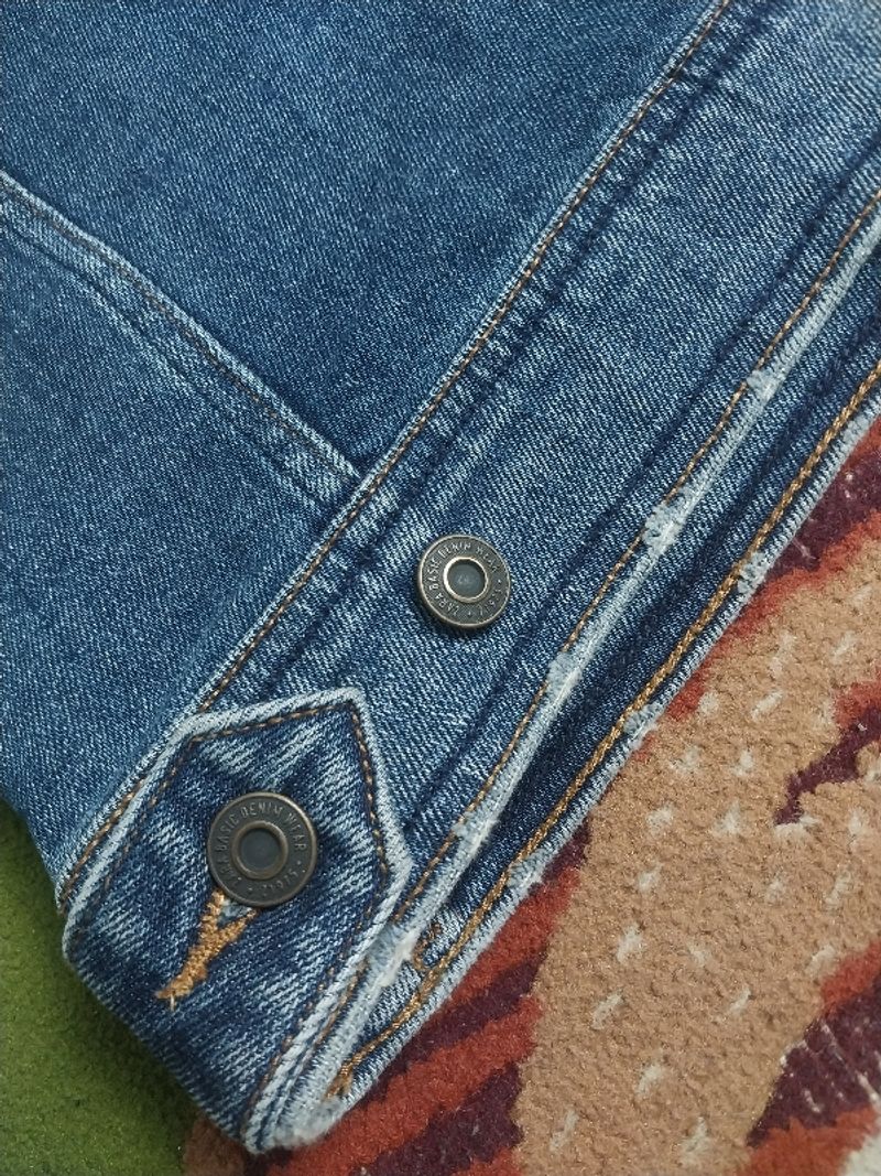 "ZARA Basic" Trucker Denim Jacket Type III Blue Wash, foto 9