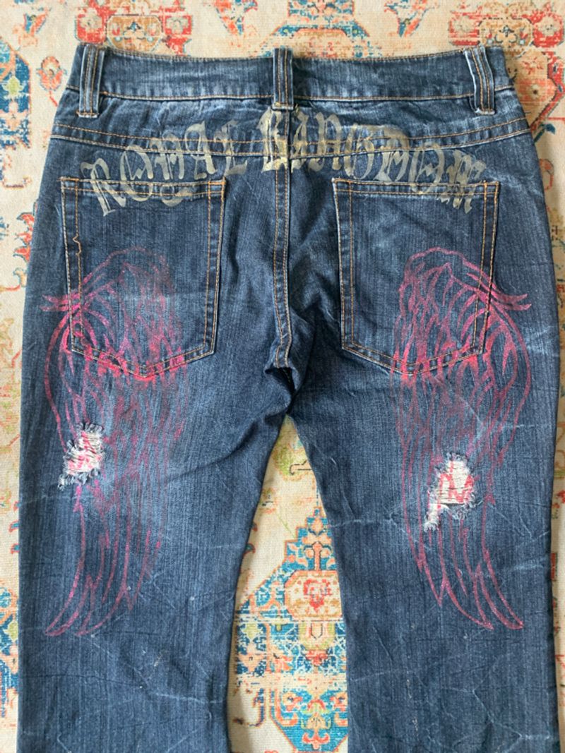 Sorridere Distressed Painted Flare Bootcut Jeans, foto 5