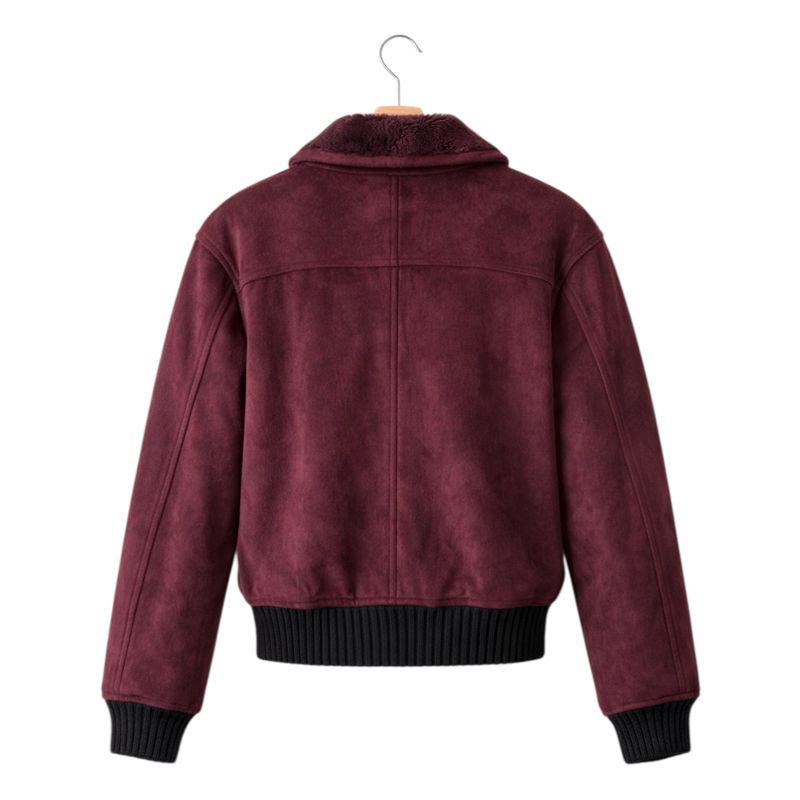 (Woman) Suede Leather Jacket Massimo Dutti, foto 2