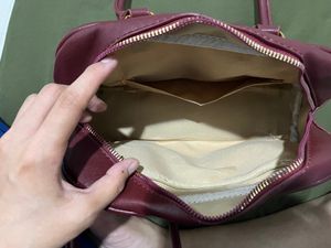 Red handbag