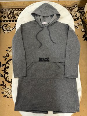 Chase sweater hoodie dress/tunik grey