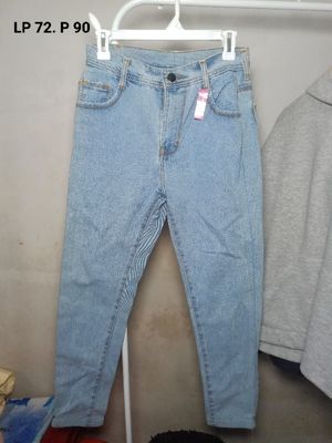 Celana jeans light blue baggy pullandbear