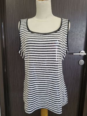 Stripe White Black