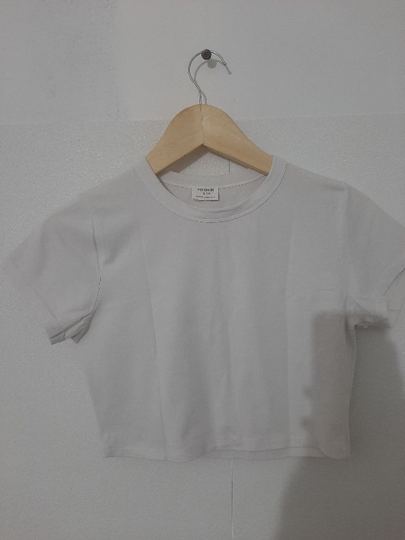 CROP TOP COTTON ON SET ROK JEANS, foto 4