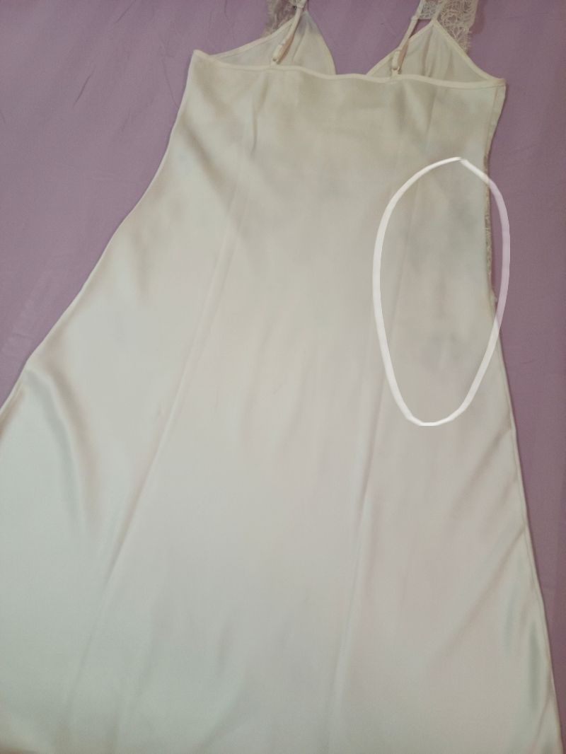 Soft ivory silky laced nightgown, foto 7
