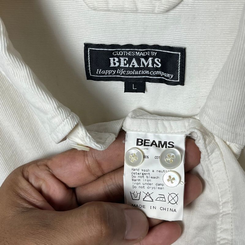 Beams Japan Curduroy Button Long Shirt, foto 9