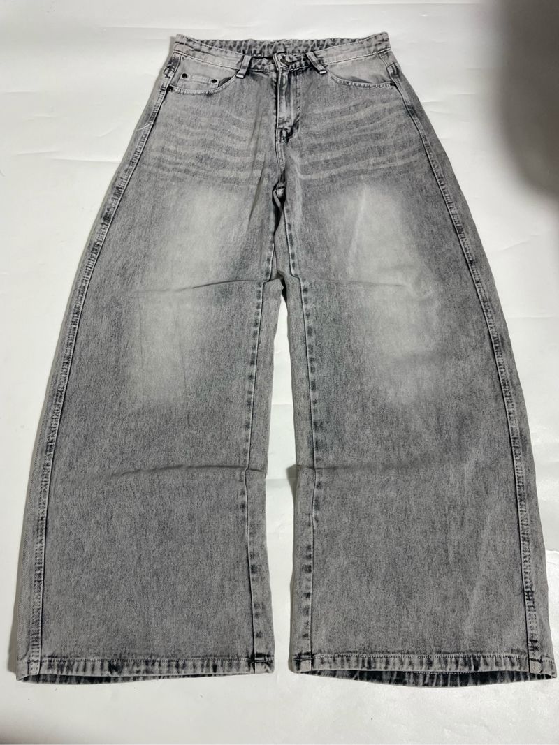 Baggy jeans grey wash, foto 3