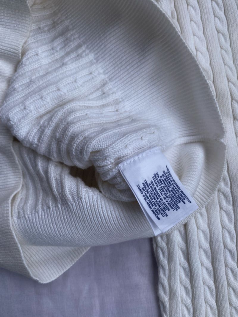 Authentic Polo Ralph Lauren Broken white cardigan cable, foto 3