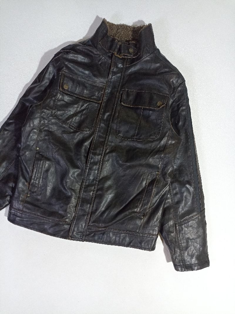 Vintage Hawke & Co Bomber Leather Jacket, foto 3