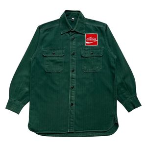Vintage 1970's Coca Cola HBT Selvedge Workwear Shirt