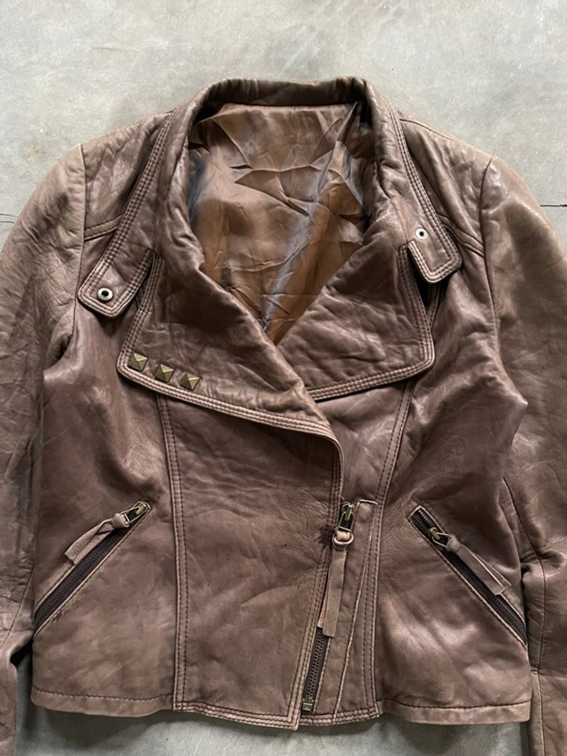 1990’s - Studded Ramones Leather Jacket Japan, foto 5