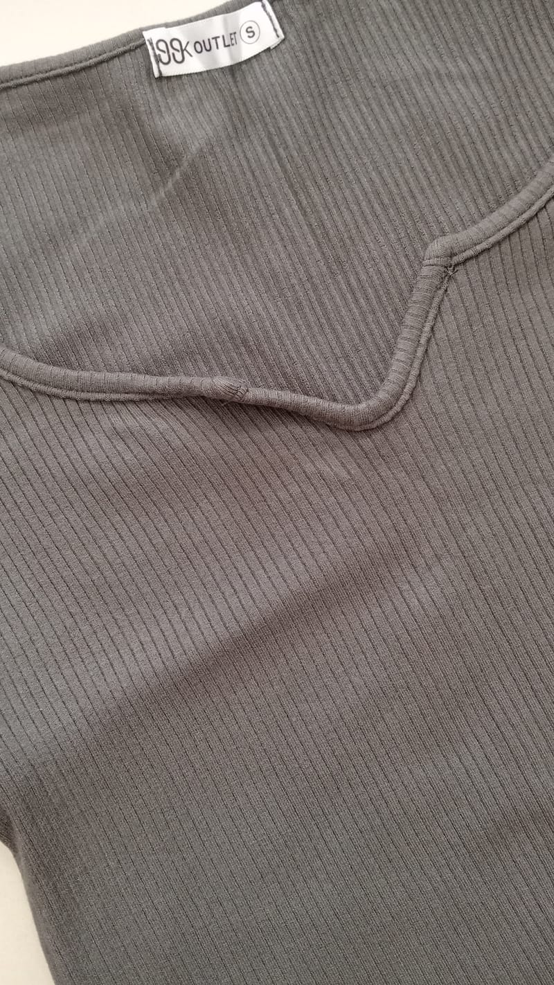 Y2K Crop top Wanita gray, foto 2