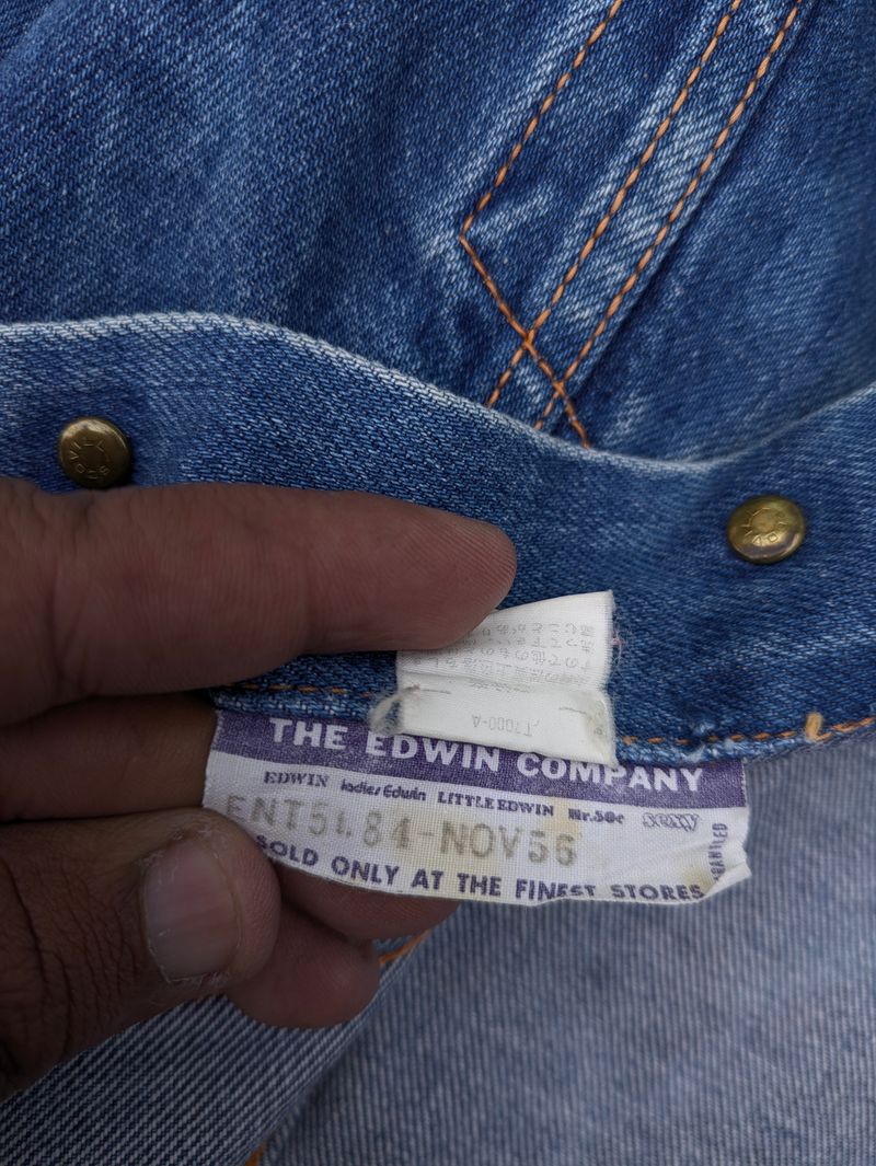 VINTAGE EDWIN DENIM TRUCKER JACKET MARLBORO, foto 6
