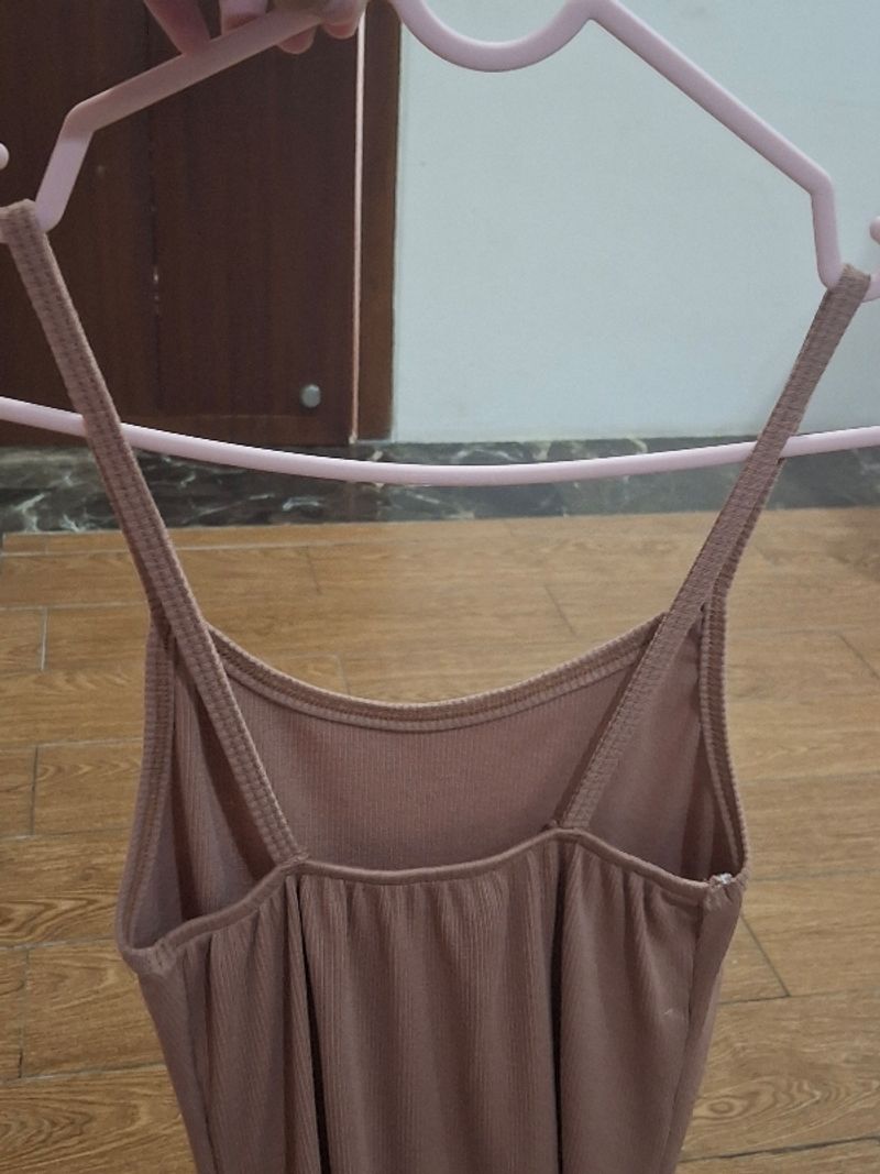 Tootago ribbed bodycon brown dress, foto 5
