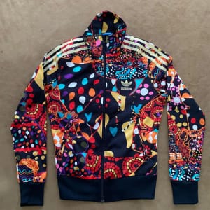 Adidas Streetwear Luxury Track jacket Wanita multicolor gold