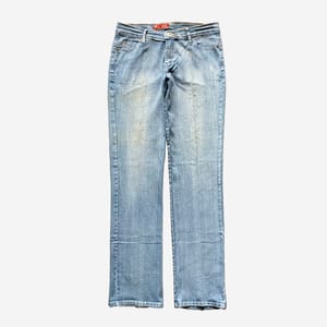 Streetwear Y2K Mom jeans Wanita blue