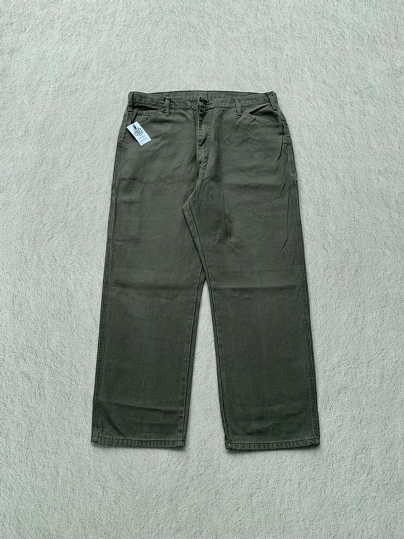 (FAVORIT) Workpant Dickies Carpenter Mossgreen Duck Canvas, foto 5