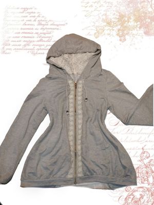 Lacy Axes Femme Zipper Hooded Jacket  ⋆. 𐙚