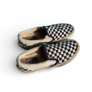 VANS CHECKERBOARD SLIP ON (BLACK WHITE) Size 37