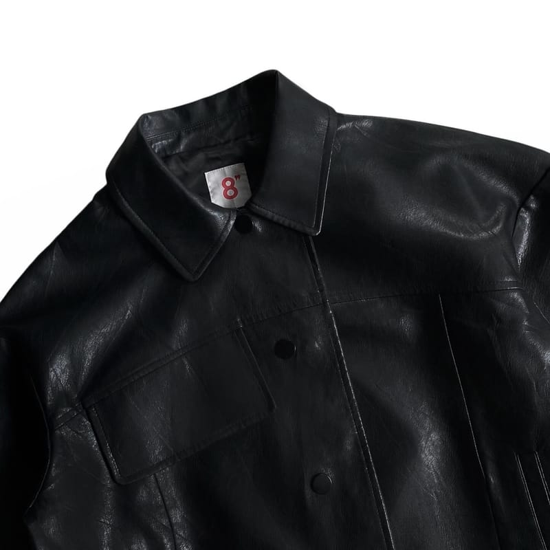 8seconds Biker Casual Leather jacket Pria black, foto 3