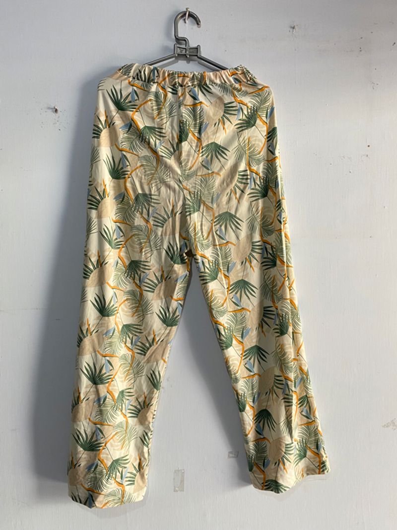 LEAVES PATTERN STRECHY PANTS IMPORT, foto 2