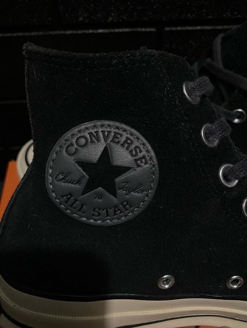 Converse 70s High Suede Black in Black, foto 4