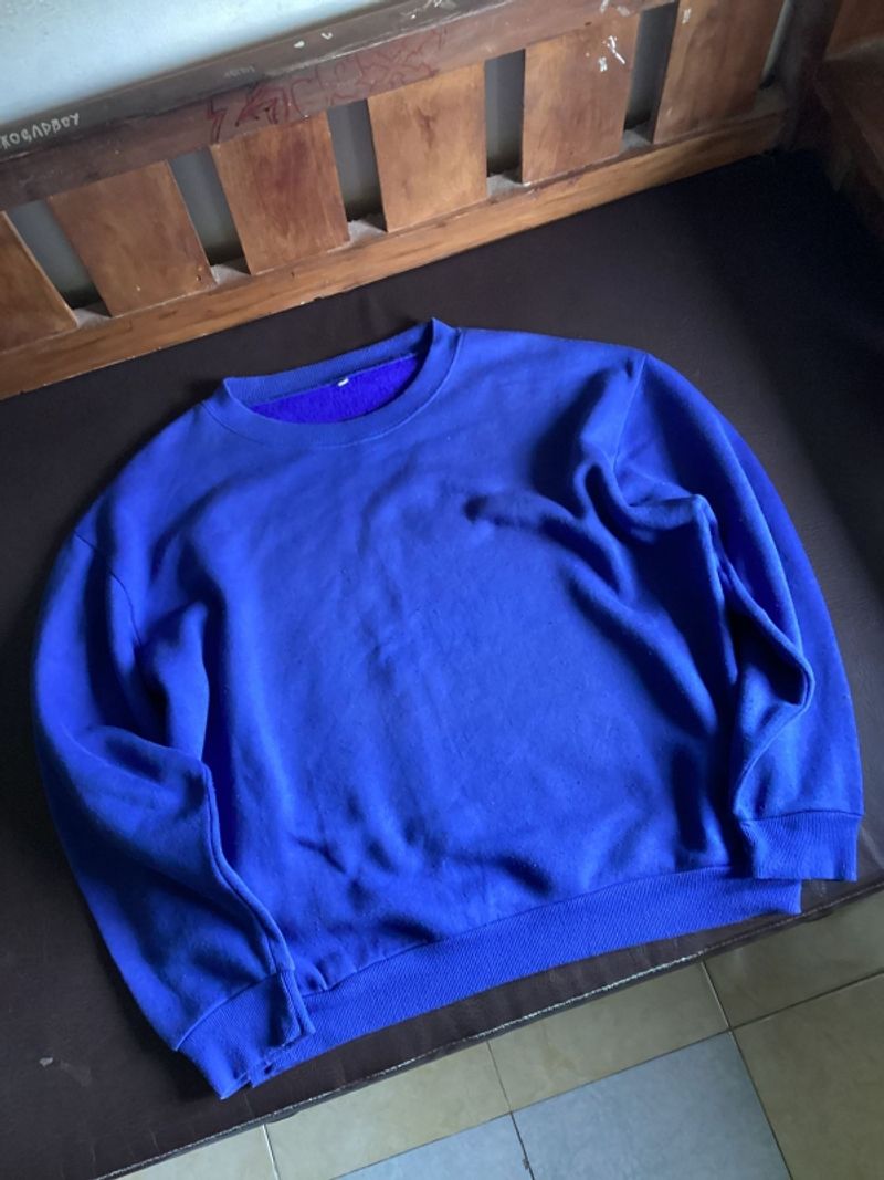 crewneck sweater basic blue, foto 5