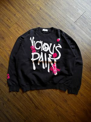 Vicious Pain Graffiti Crewneck - Black