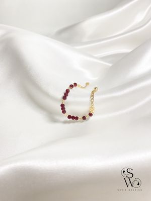 Tatiana Bracelet in maroon