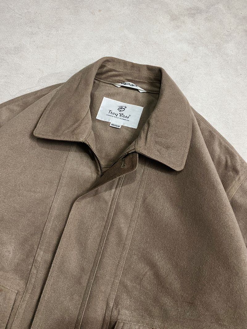 Troy Bros Harrington Wool Bomber Flight Work Jacket Vintage, foto 3