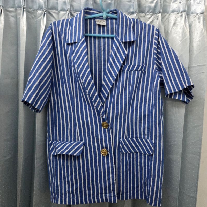 Blazer garis biru, foto 2