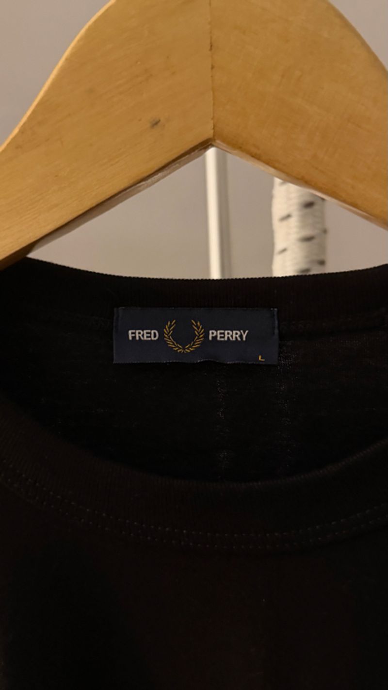 T shirt fred perry tapped black, foto 3