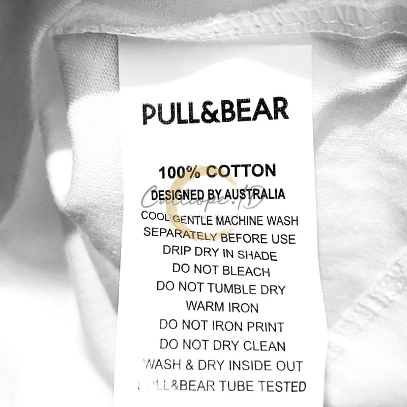Pull & Bear Grunge Goth T-shirt Pria white, foto 7