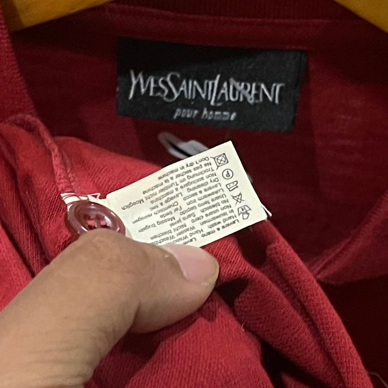 YvesSaintLaurent Signature Logo Script Red Poloshirts, foto 4