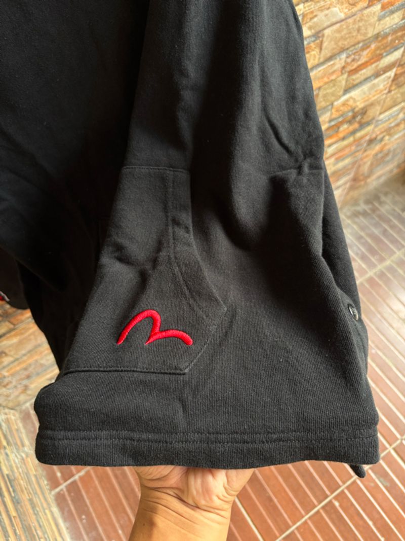 [Termurah] Evisu Tapped Hoodie Button Good Condition, foto 4