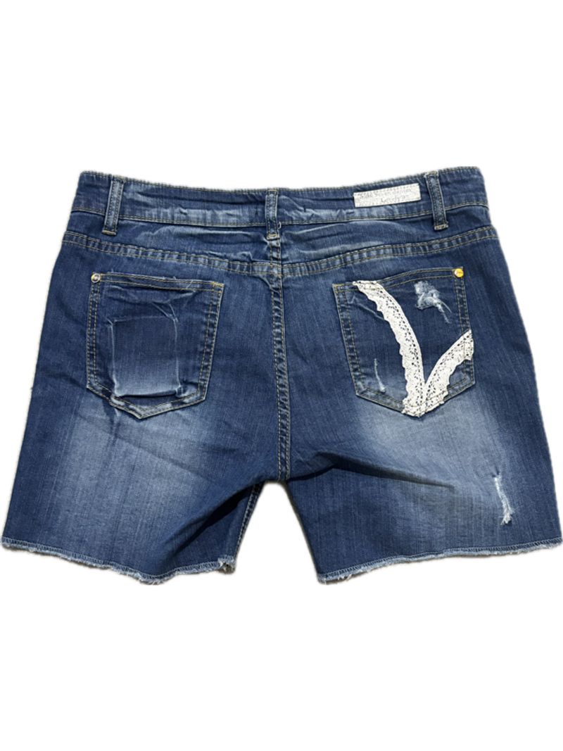 Denim shorts bordir pita, foto 2