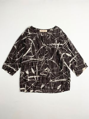 Y2k Marni Blouse With Abstrack Art Graphic Made In Italy