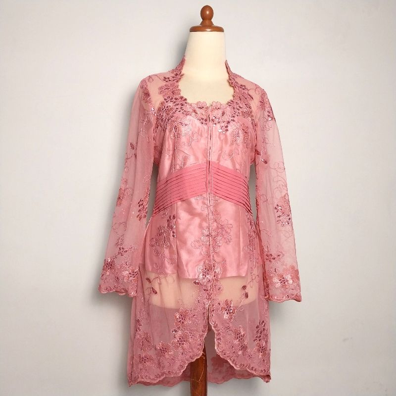 Kebaya Brukat Payet Pink, foto 2