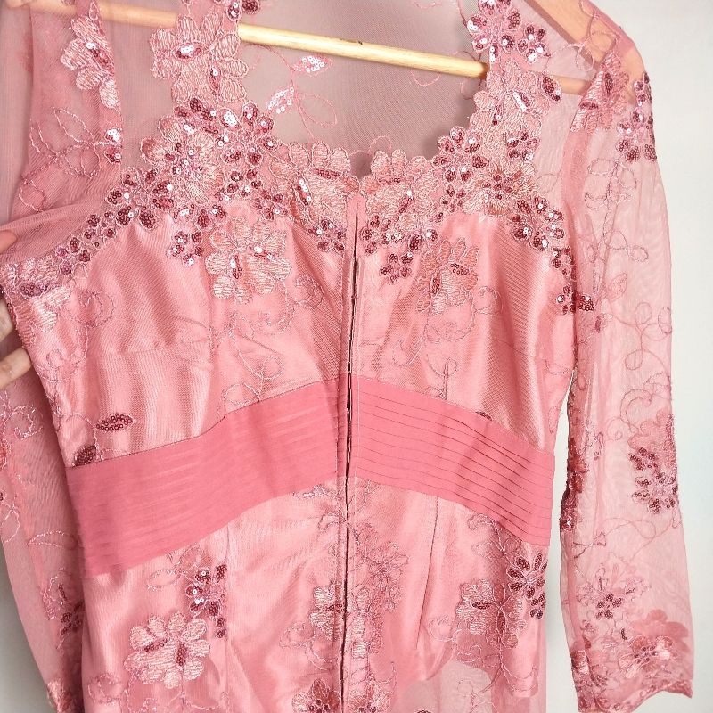Kebaya Brukat Payet Pink, foto 4