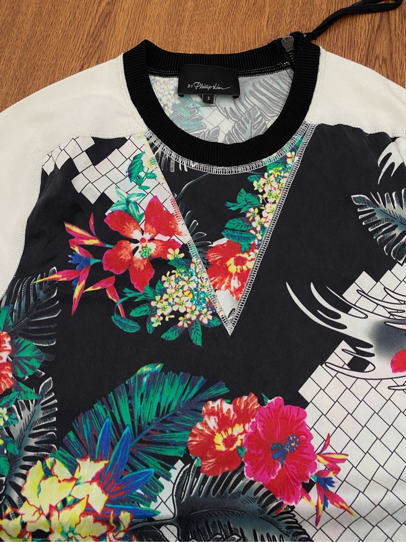 Phillip lim flower zip tee, foto 3