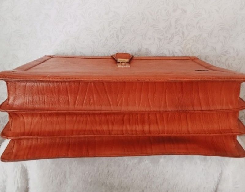 Tas kulit vintage condotti briefcase, foto 6