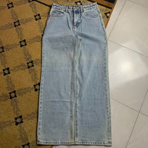 Baggy blue jeans