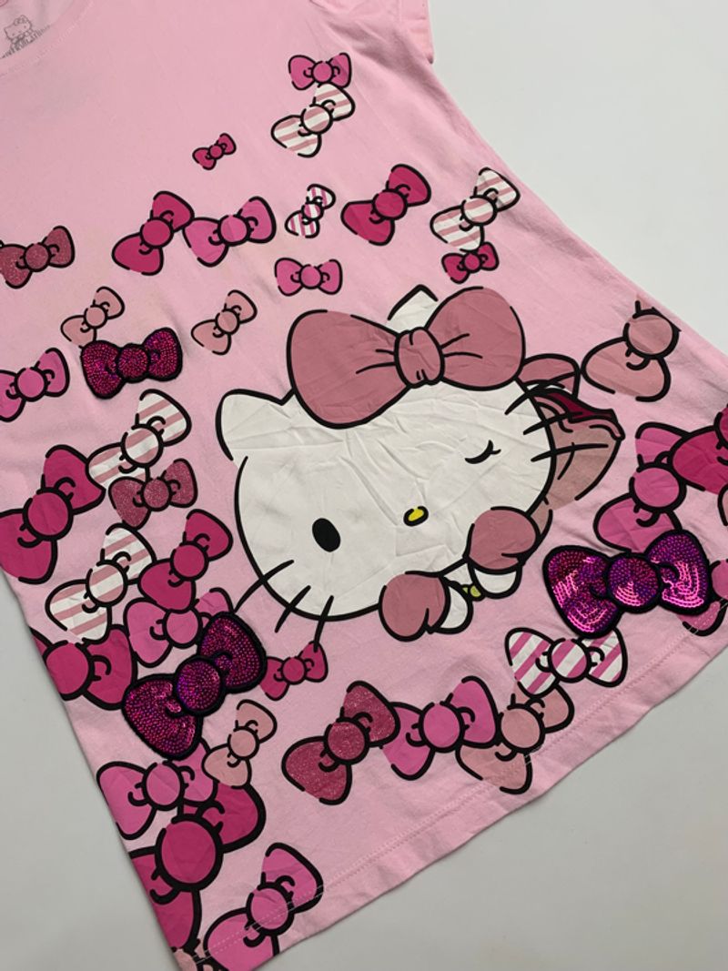 Y2k Universal Studios Hello Kitty Tee Soft Pink, foto 2