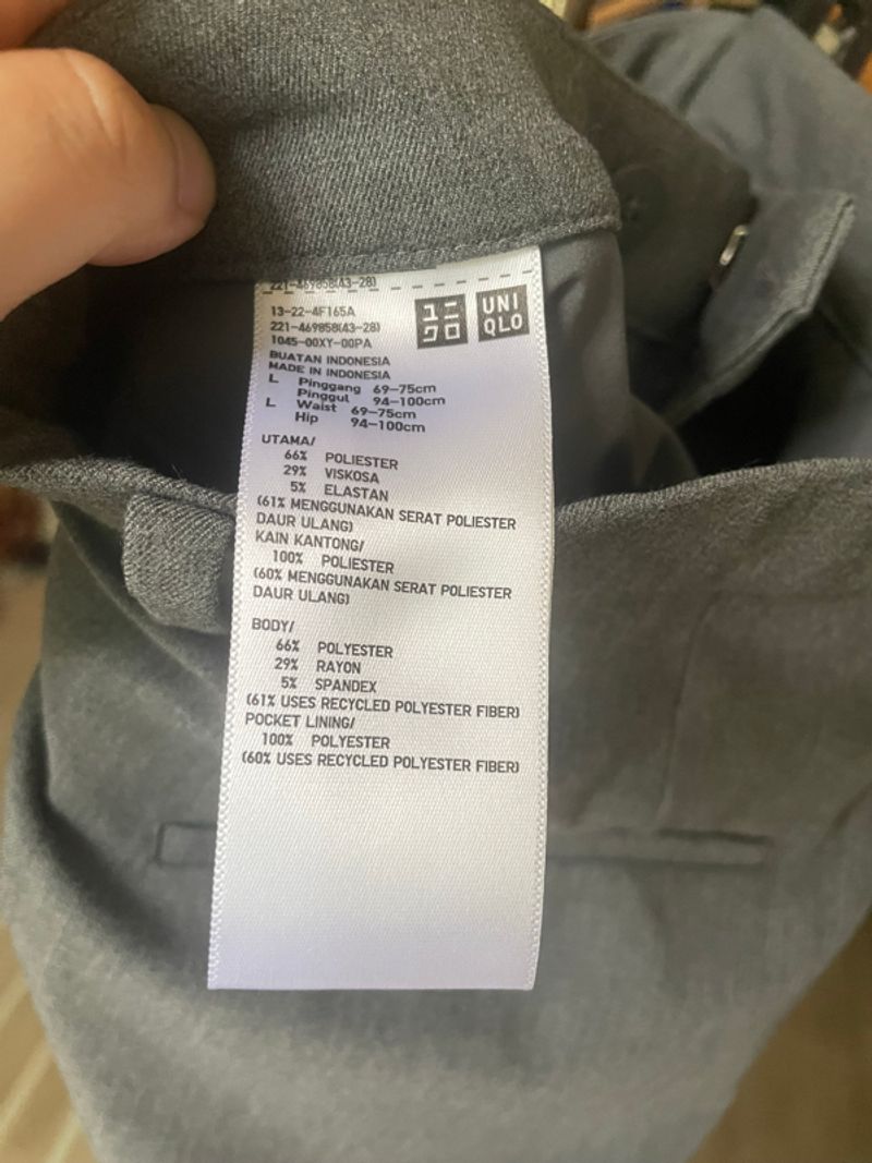 Uniqlo Grey Straight Pants size L, foto 6