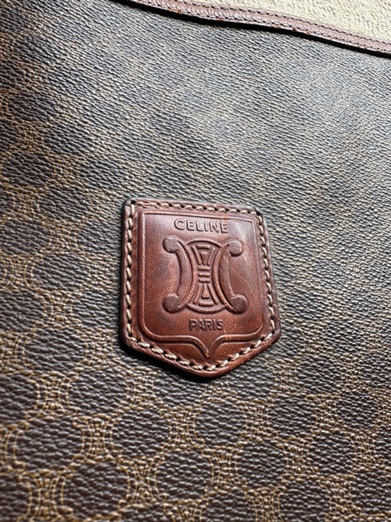 Celine Paris Vintage Leather Document Clutch, foto 3