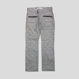 Uniqlo style up utility pocket tartan pants