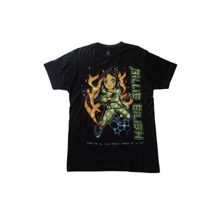 Billie Elish Anime Flames T-shirt