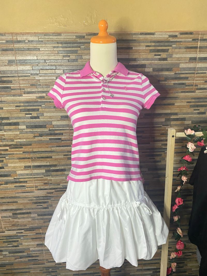 ꨄ︎ Retro Pink Striped Polo Ralph Laurent ꨄ︎, foto 2