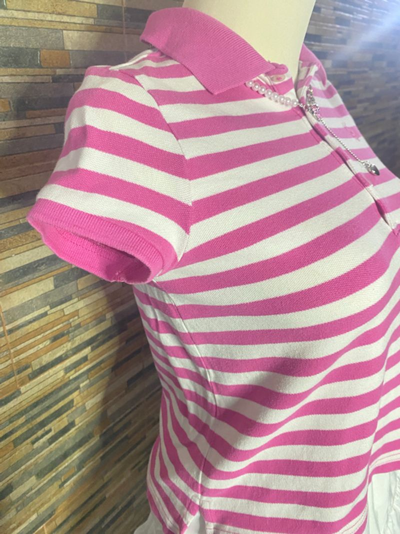 ꨄ︎ Retro Pink Striped Polo Ralph Laurent ꨄ︎, foto 3